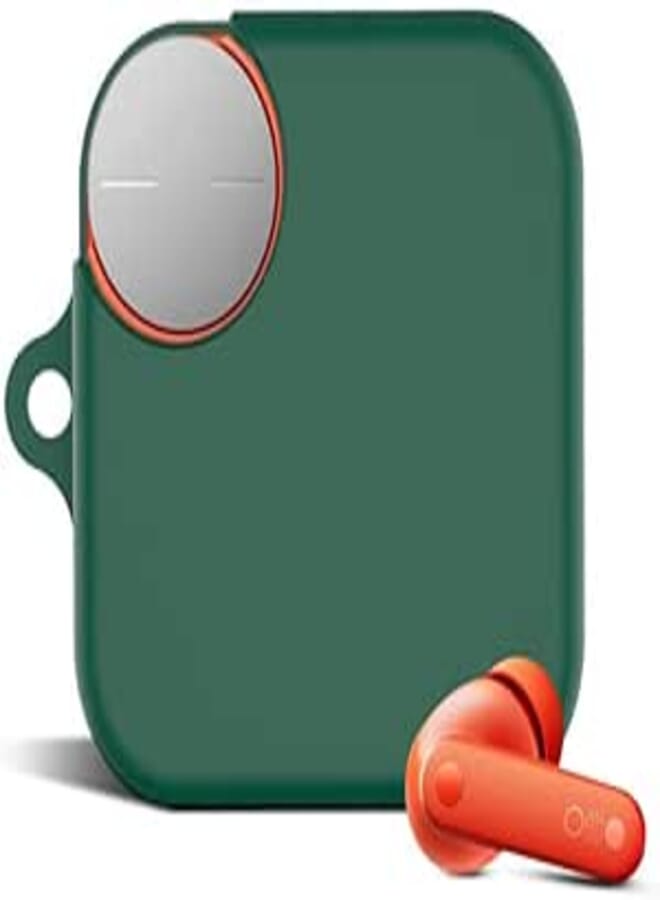 O Ozone Silicone Case Compatible with CMF By Nothing Buds Pro 2, Shockproof and Scratch-Resistant Full-Body Protection Cover with Anti-Lost Keychain- Dark green